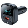 Acefast B5 101W (2C+A) Metal Car Harger With Oled Smart Display Black