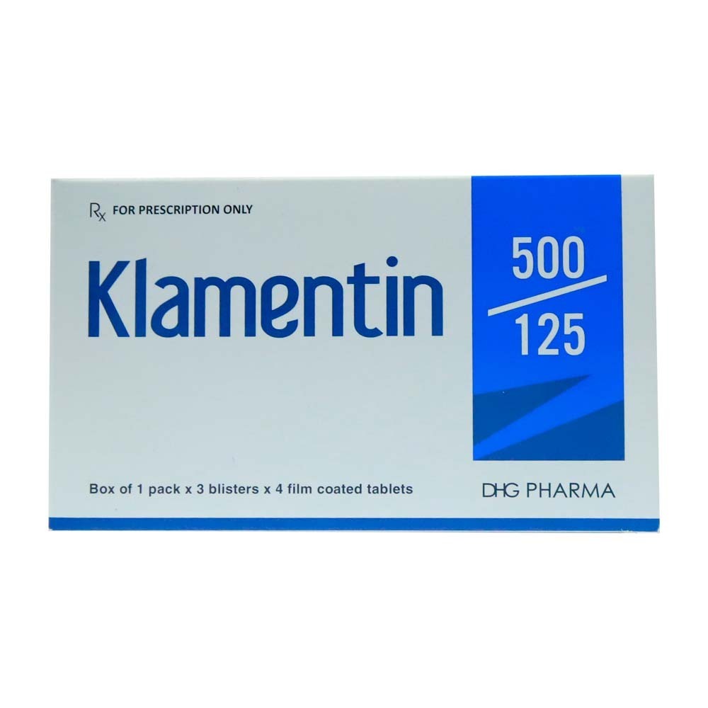 Klamentin Amoxicillin 500MG & Clavulanic 125MG 4PCS x 3