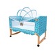 Baby Cele W-002 Newborn Wooden Rocking Cradle with Mosquito Net 12679 Green