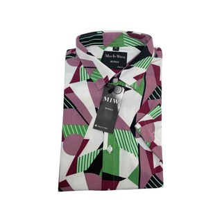 Man In White Premium ချည်အပျော့သားရှပ်အင်္ကျီလက်တို အဝါရောင် MIW-116 (M)