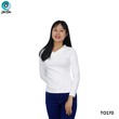 The Ori Women Long Sleeve Top White TO126A Medium