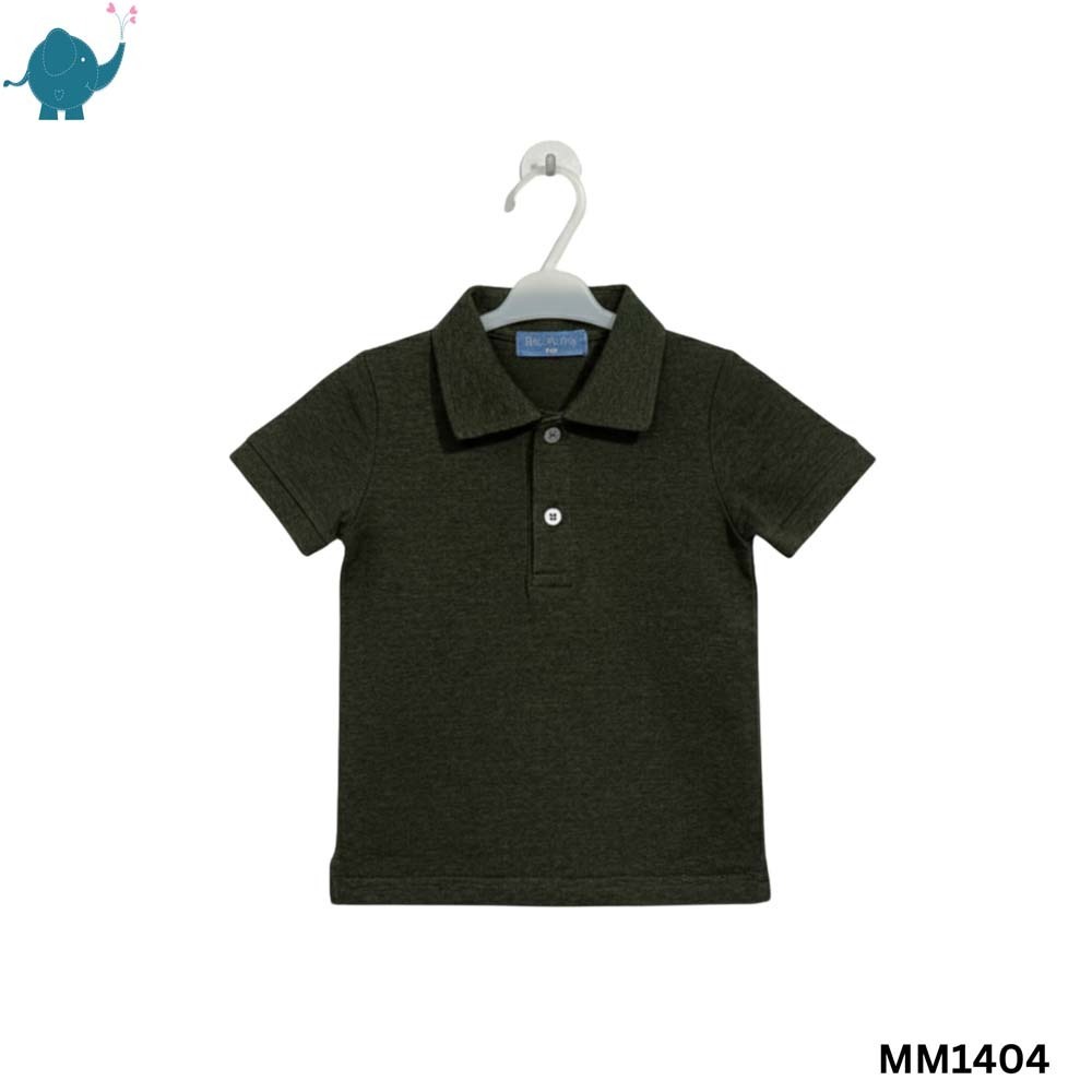 Max & Mia Kid Boy Polo Shirt MM1404 Green Striped 2XL (7/8Years)