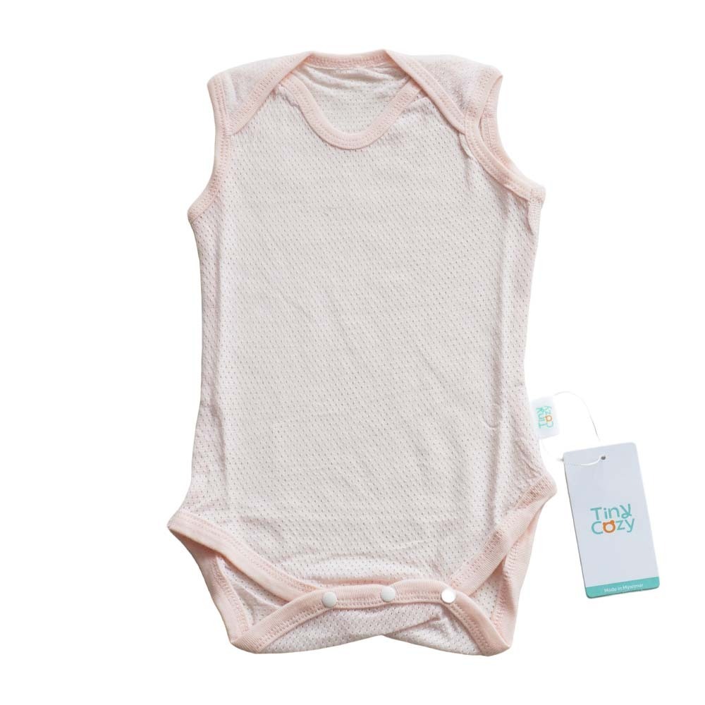 Tiny Cozy Airy Cotton Body Suite (Sleeveless) TC2013M Pink