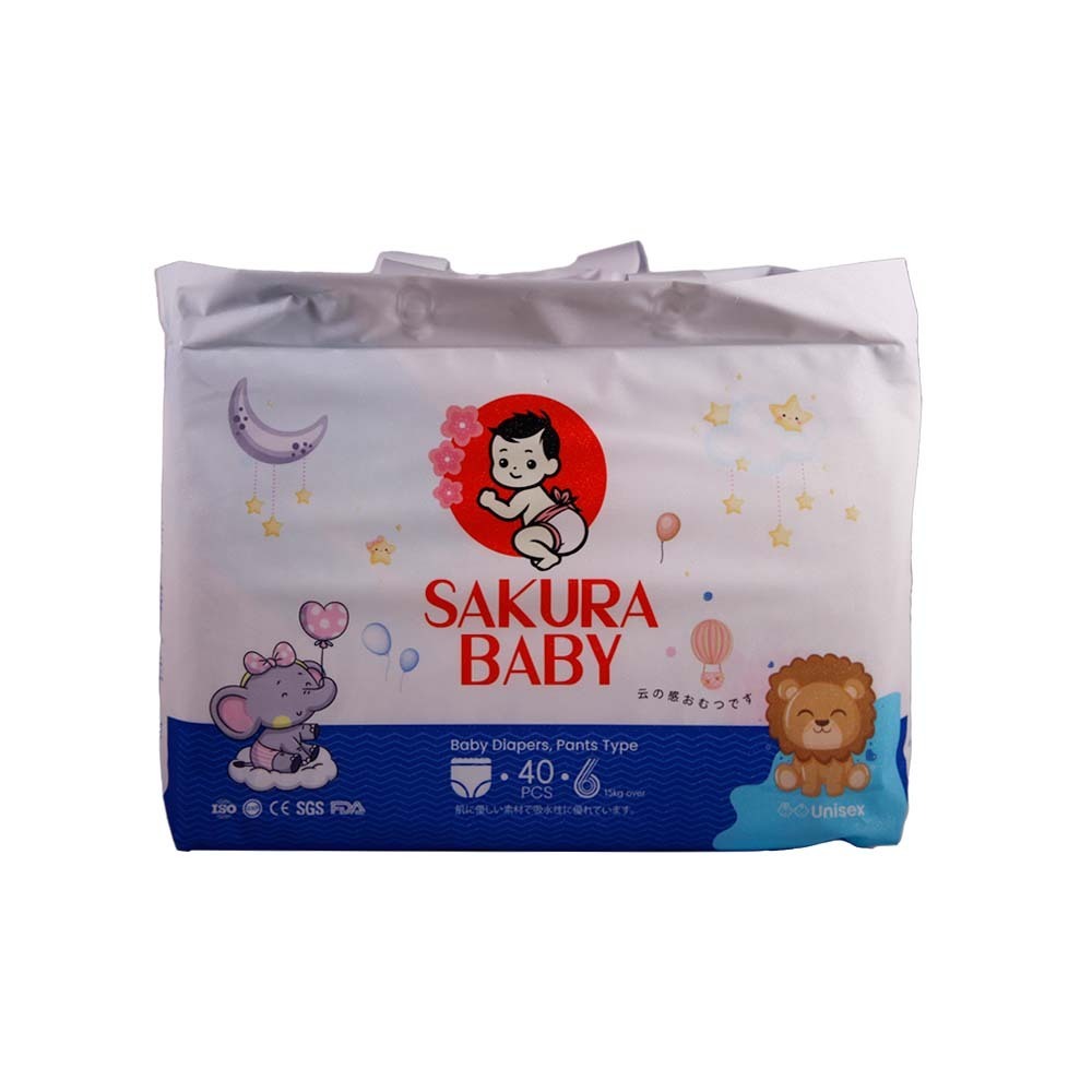 Sakura Baby Diaper Pants 40PCS No.6 (XXL)