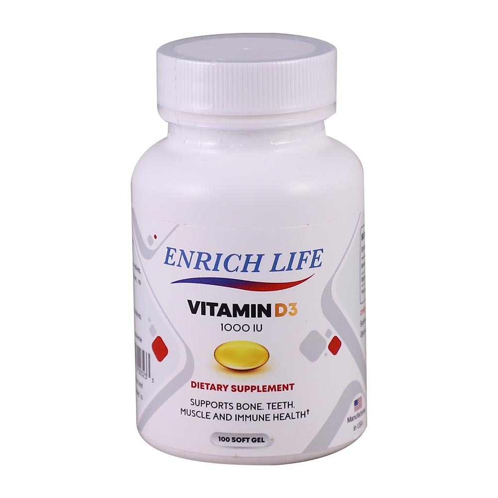Enrich Life Vitamin D3 1000IU 100PCS