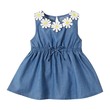 Girl Sunflower Decor Denim Sleeveless Dress (12-18 Months) 19485403