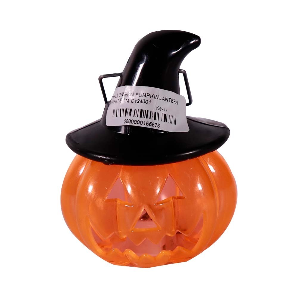 Halloween Pumpkin Lantern With Hat 5cm CY24001