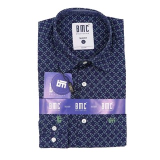 BMC Slimfit Shirts Long Sleeve 1310058 (Design-3) Large