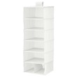 Ikea Stuk Storage With 7 Compartments, White/Grey, 30x30x90 CM003.708.69