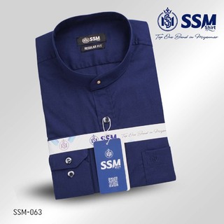 Mandarin Collar Shirt Long Sleeve Large (Purplish Blue) SSM-O-P-S-060