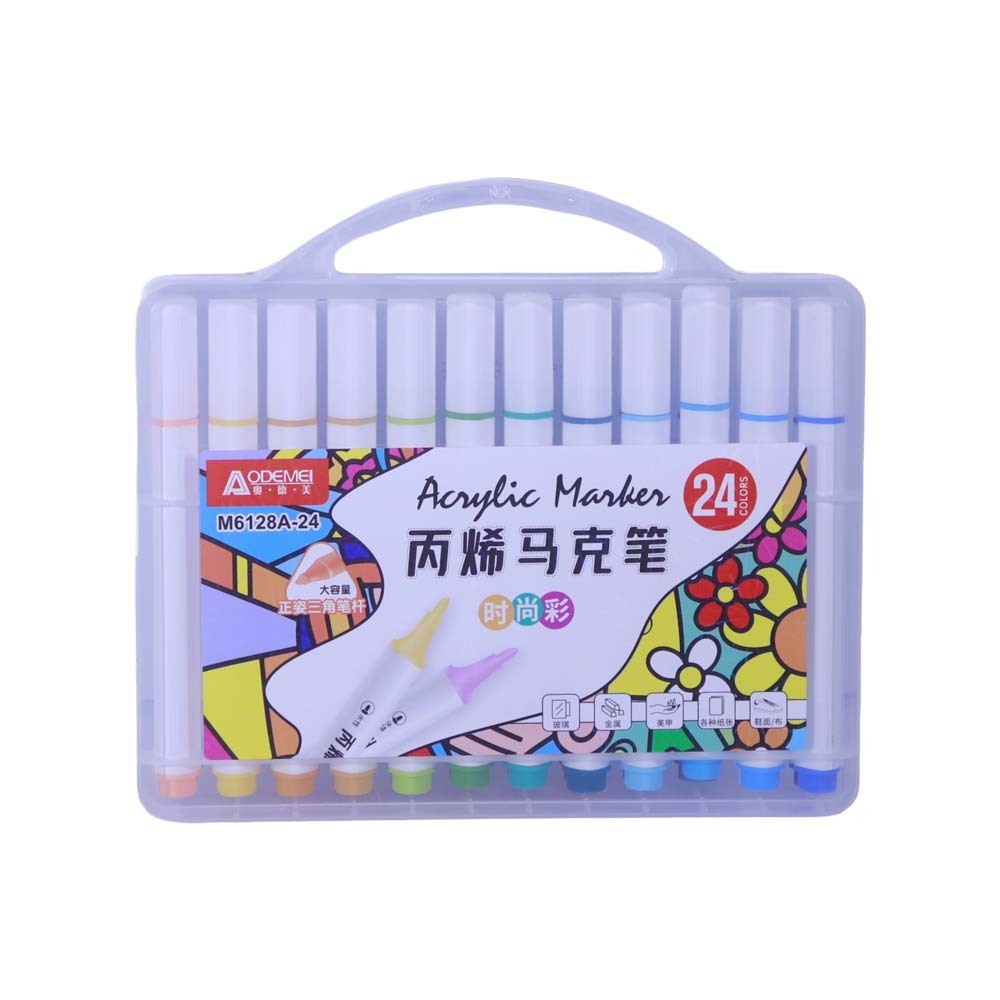 Aodemei Acrylic Marker 24PCS M6128A-24