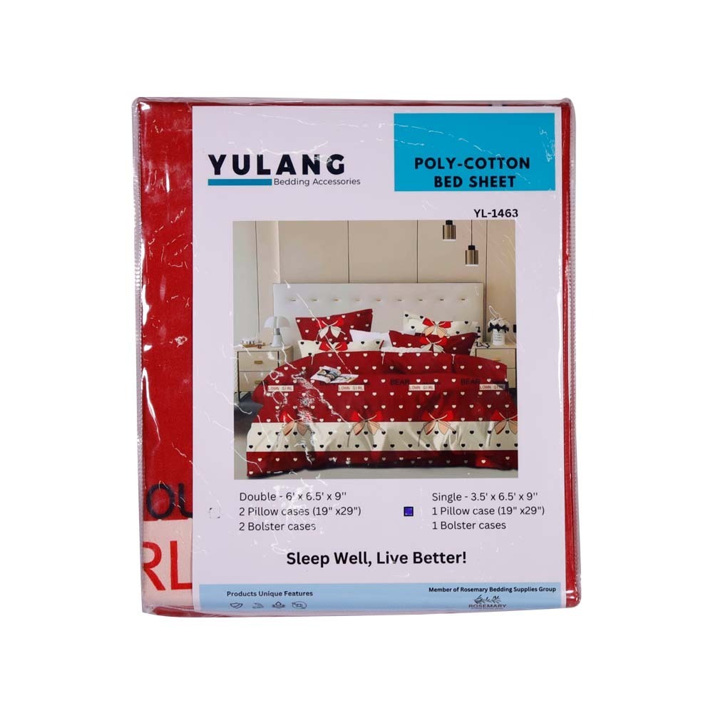 Yulang Bed Sheet 3PCS 3.5 x 6.5ft x 9in Design