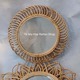 Rattan Mirror Lemon Yellow