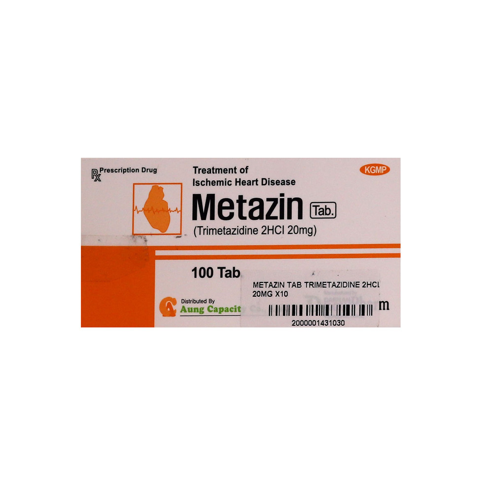 Metazin Trimetazidine 2Hcl 20Mg 1X10