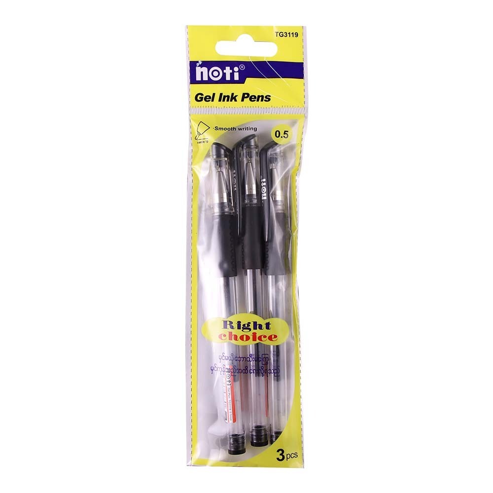 Noti Gel Pen 0.5Mm 3PCS TG-3119 Black