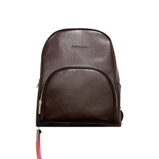 Konoko Leather Middle Logo Backpack Medium (Black)