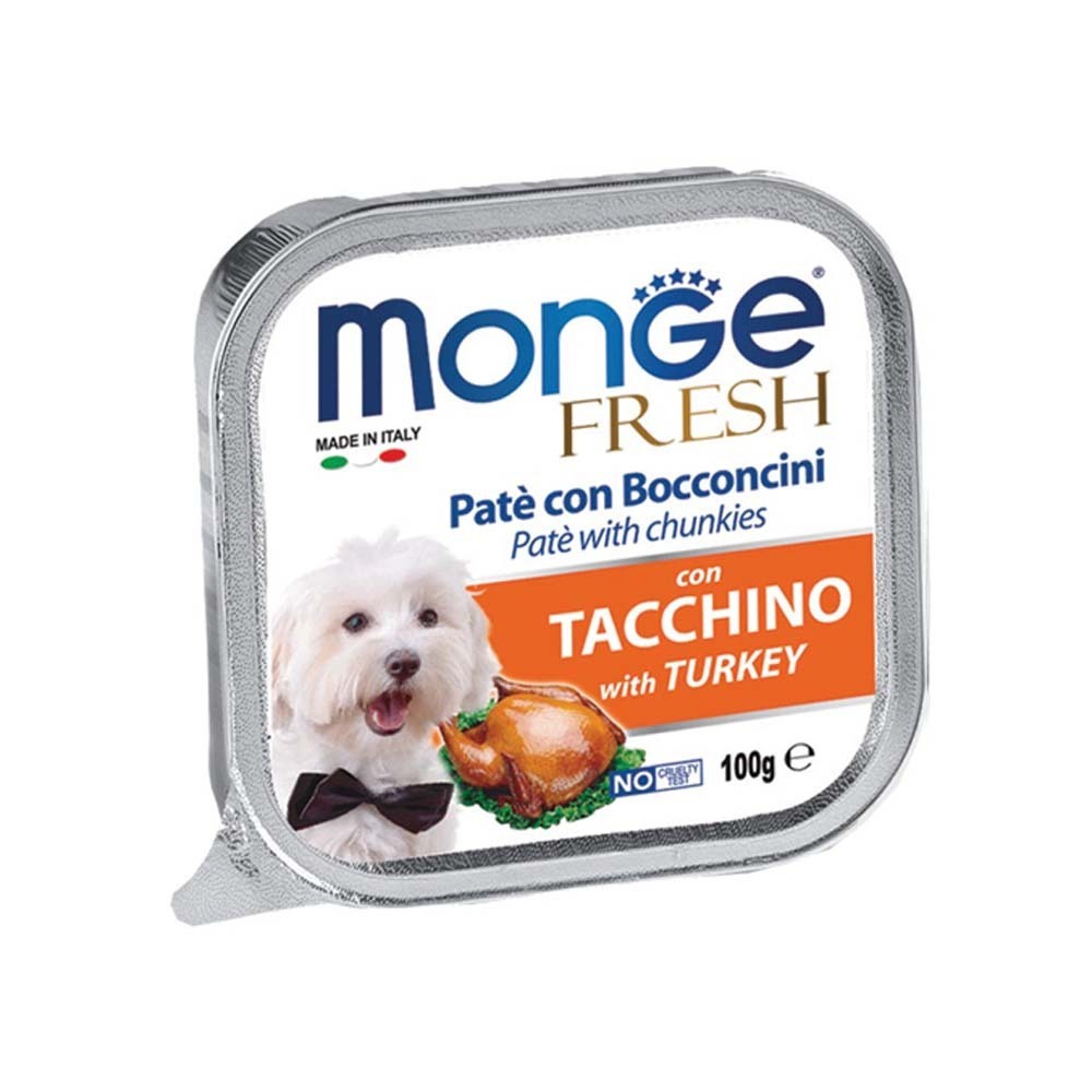 Monge Dog Food Fresh Tacchino With Turkey 100G