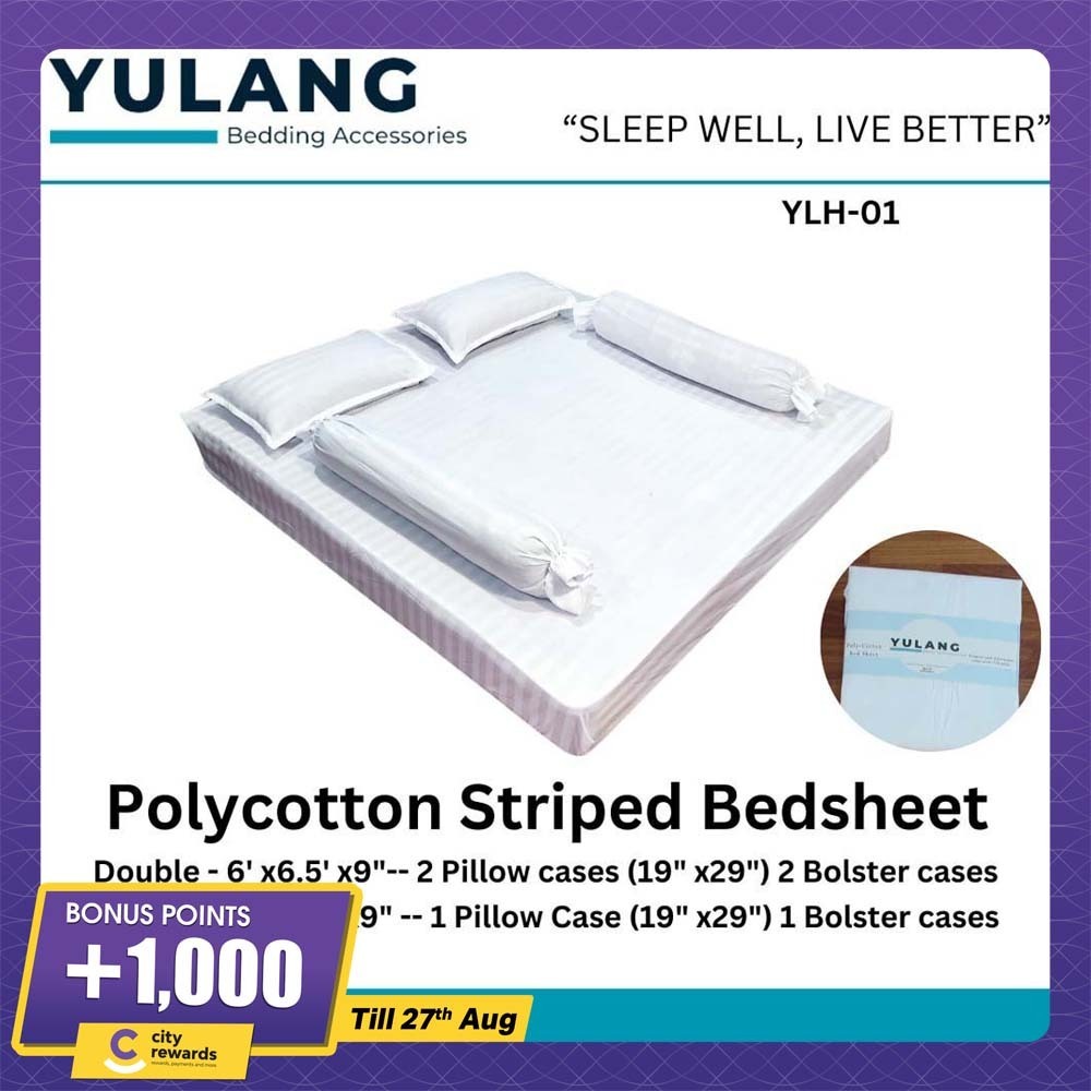 Yulang Hotel Stripped Double Bedsheet Set YLH-01D