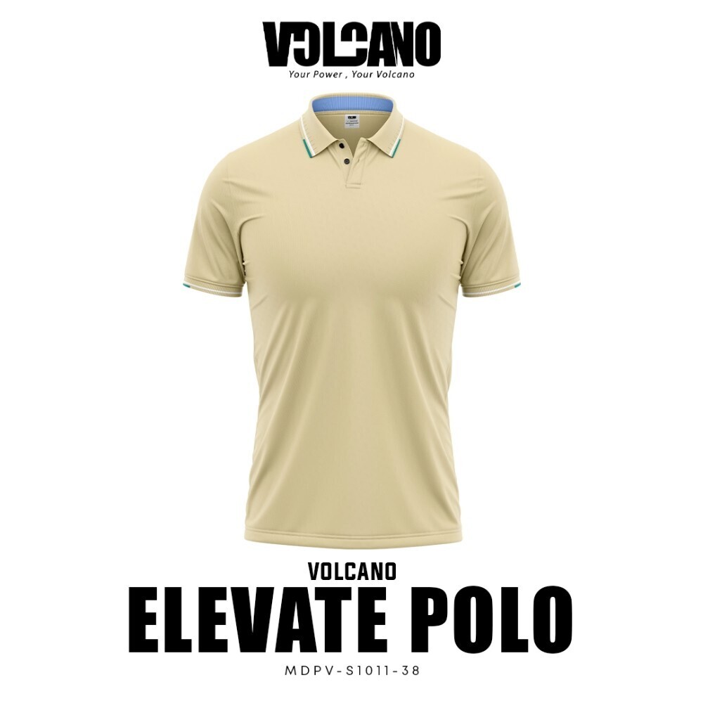 Volcano Men Elevate Polo Shirt Beige MDPV-S1011-38 Medium