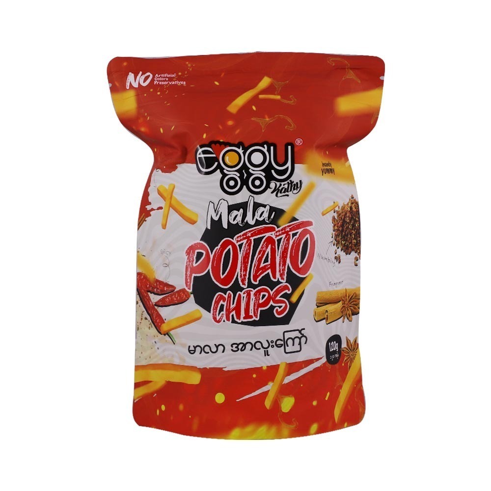 Eggy Fried Potato Chips Mala 120G