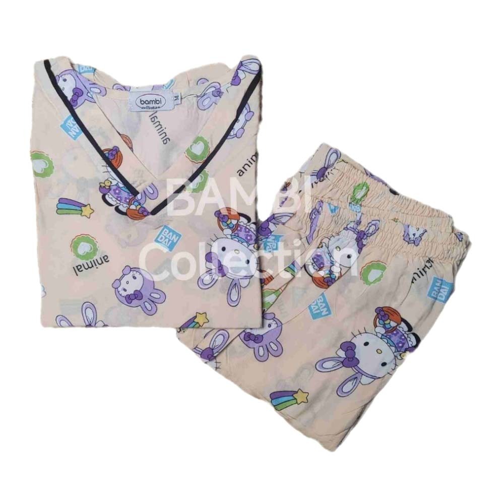 Bambi Women Night Wear Spun Oneset Cream AA0038 XL