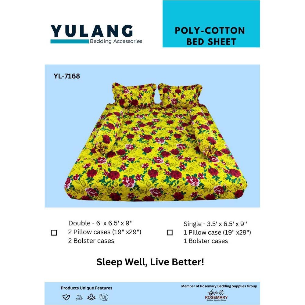Poly Cotton Bedsheet (Classic) (Double) YL-7168D