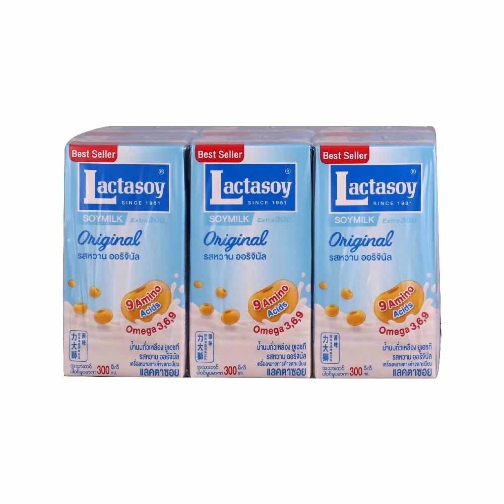 Lactasoy Original Sweetened UHT Soy Milk 300MLx6PCS