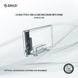 Orico 2.5 IN Type-C USB 3.0 HDD Enclosure with Stand (Transparent) ORICO- 2159C3-CR
