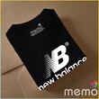 memo ygn New balance unisex Printing T-shirt DTF Quality sticker Printing-Black (Medium)