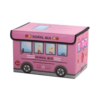 Baby Cele Foldable Bus Toy Box (Small) Pink