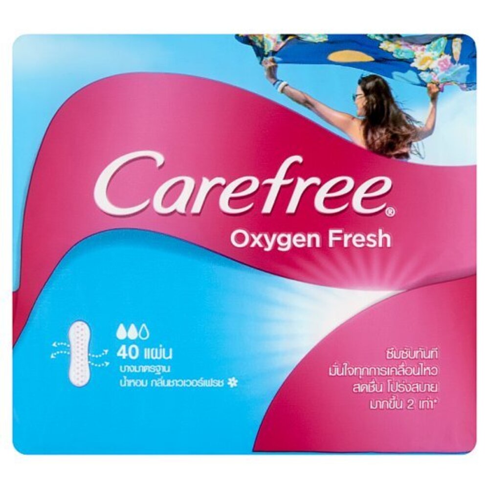 Carefree Panty Liners Oxygen Greshsuperdry40`S အမျိုးသမီးလစဉ်သုံး