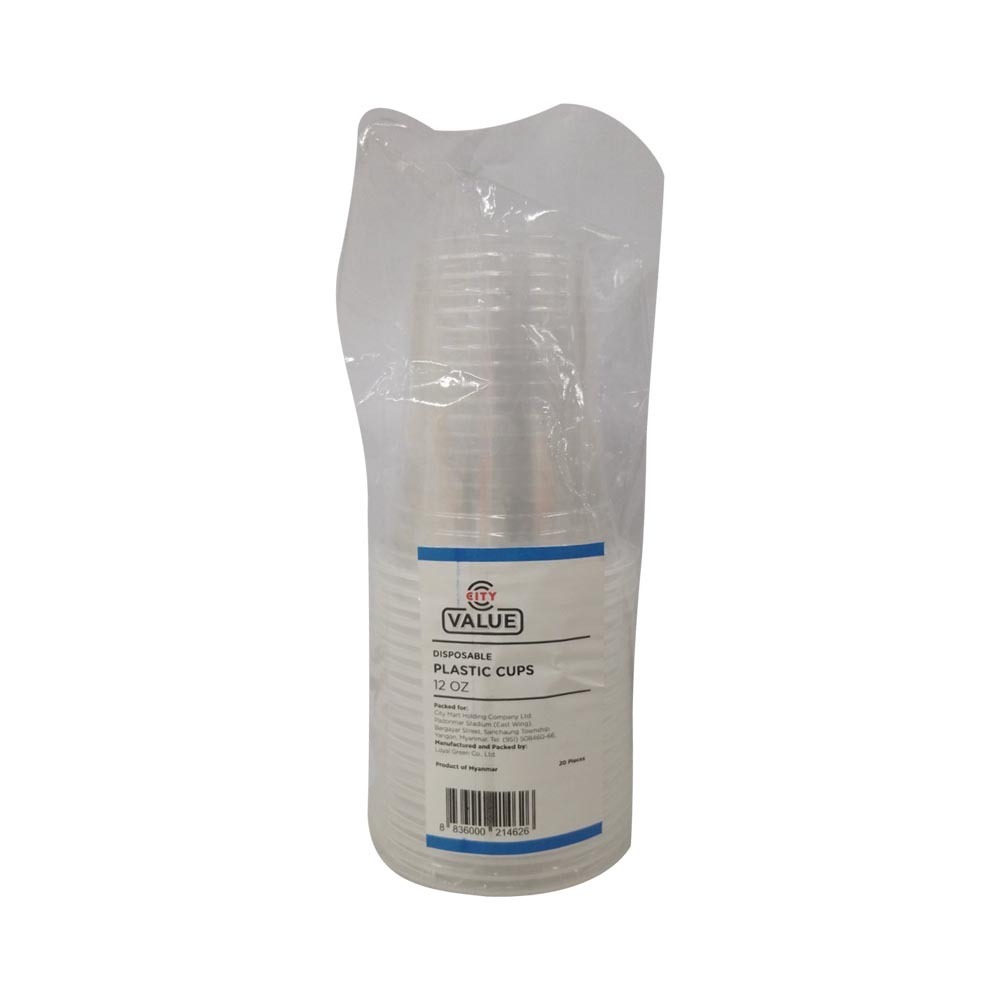 City Value Plastic Cup 12OZ 20PCS