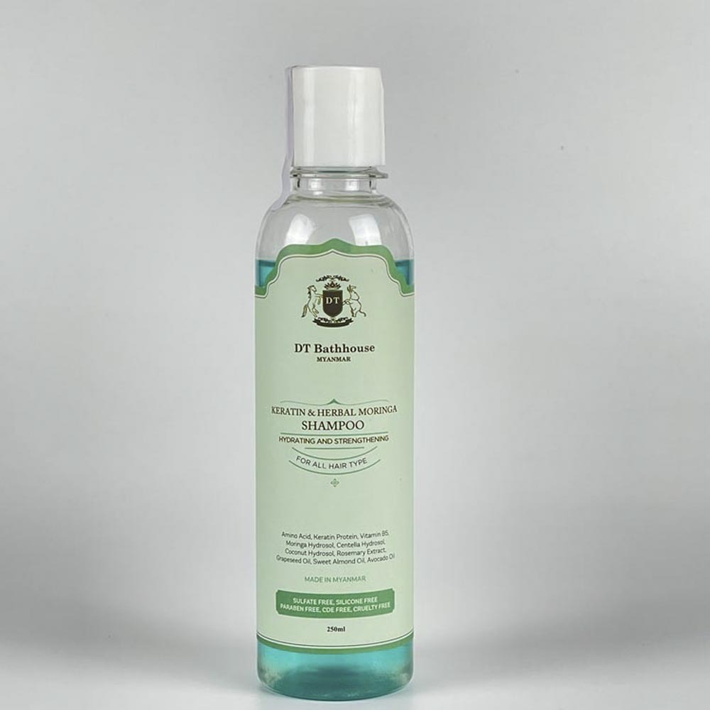 DT Bathhouse Keratin & Herbal Moringa Sulfate Free Shampoo 250G