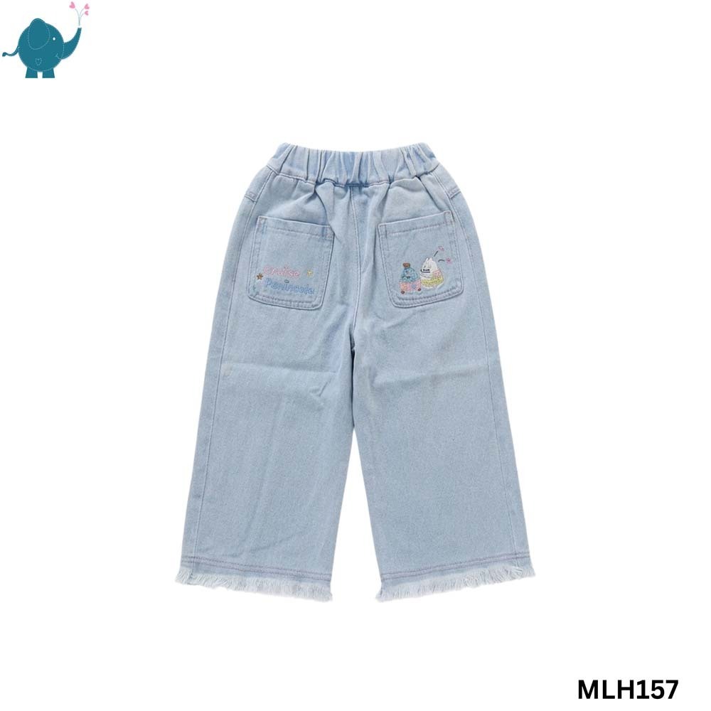 Max & Mia Kid Girl Wide Leg Jean Pant MLH157 Jean (130)