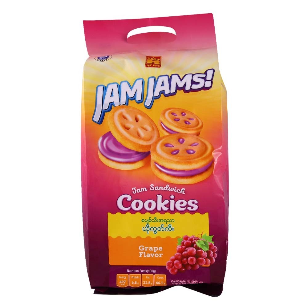 Bayin Jam Jams Grape Jam Sandwich Cookies 340G