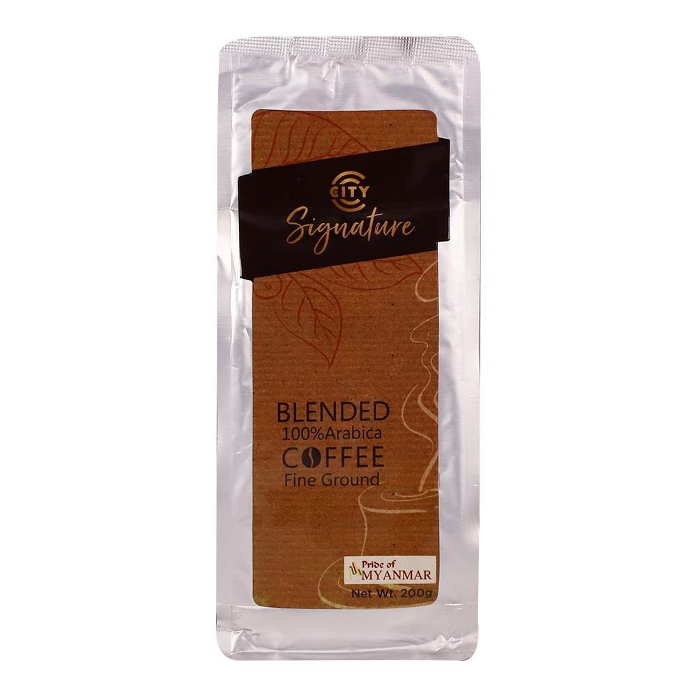 City Signature Blended 100% Arabica Fine Ground Coffee 200G