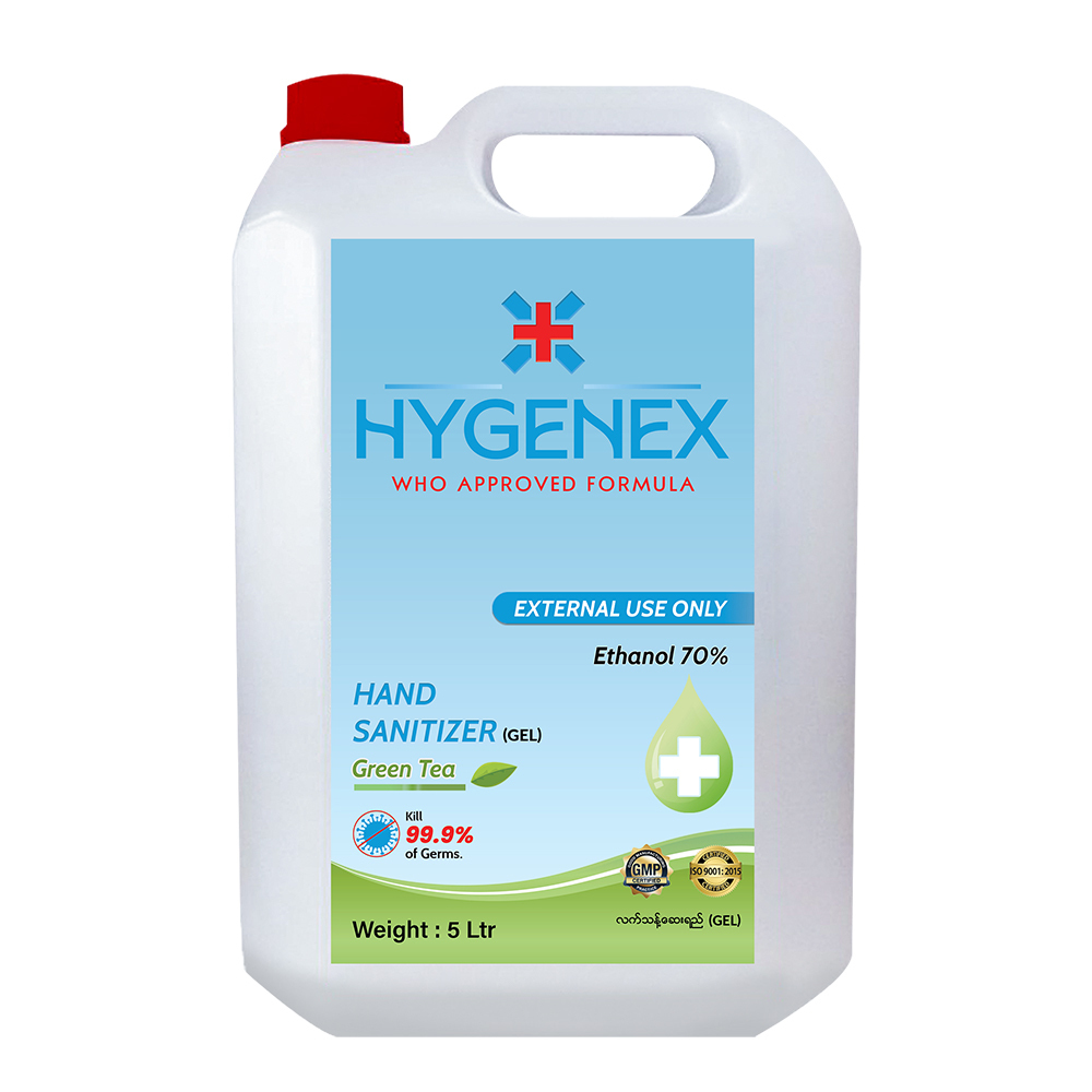 Hygenex Sanitizer Gel (Frangrance : Green Tea) 5L