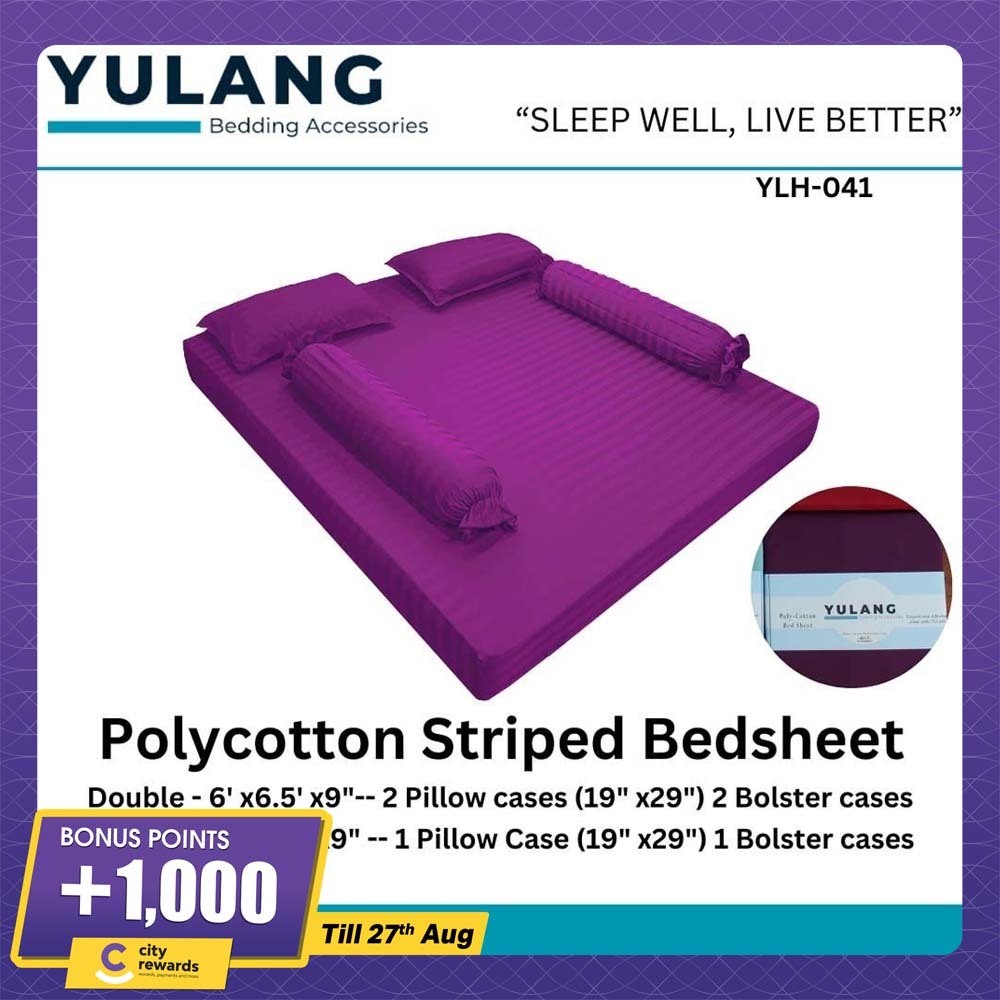 Yulang Hotel Stripped Double Bedsheet Set YLH-41D