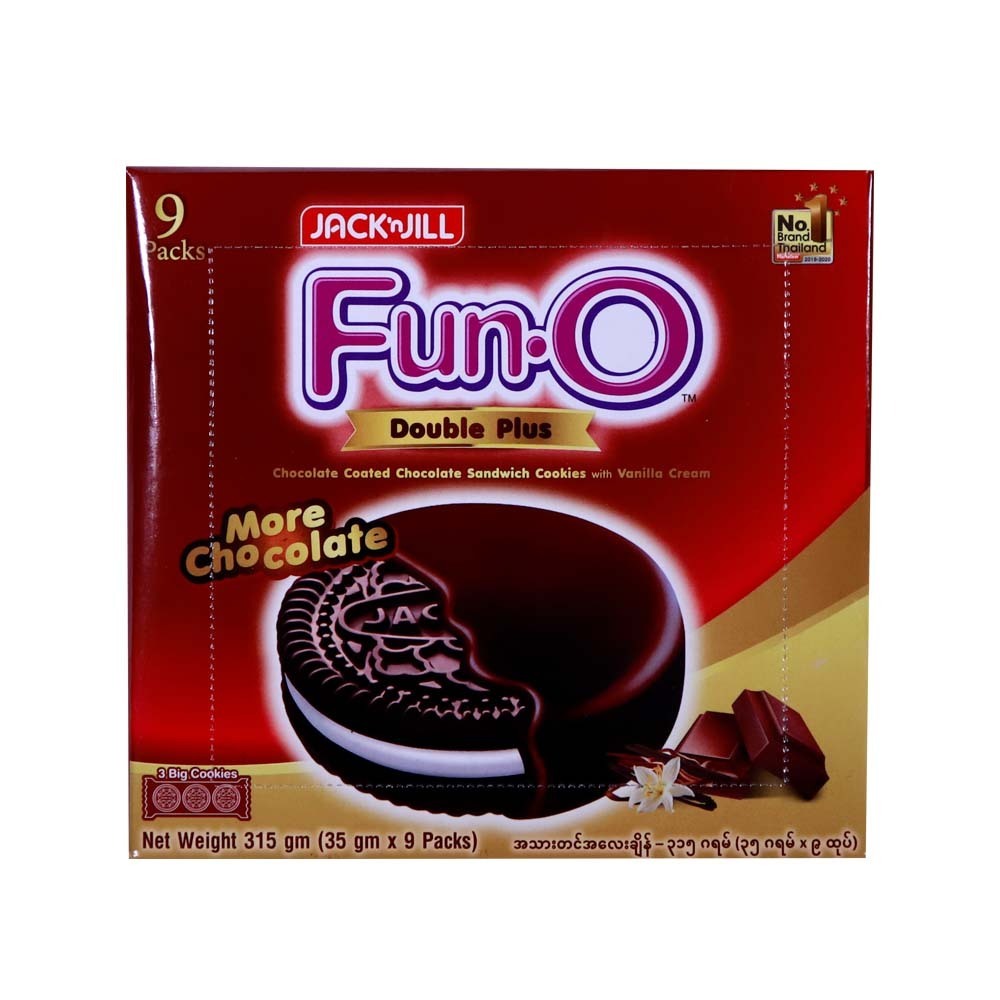 Jack & Jill Fun O Double Plus Choco Cookies 315G