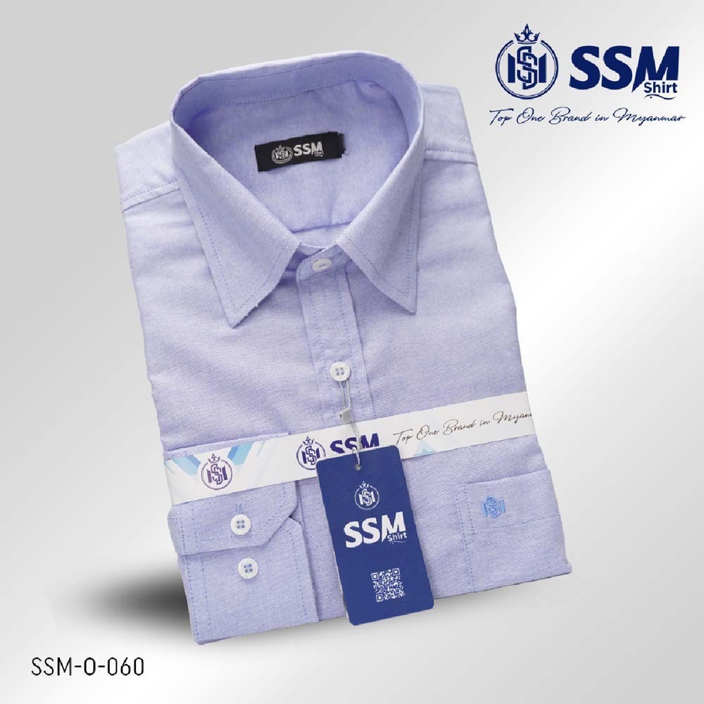 Oxford Shirt Long Sleeve Large (Purplish Blue) SSM-O-P-L-060