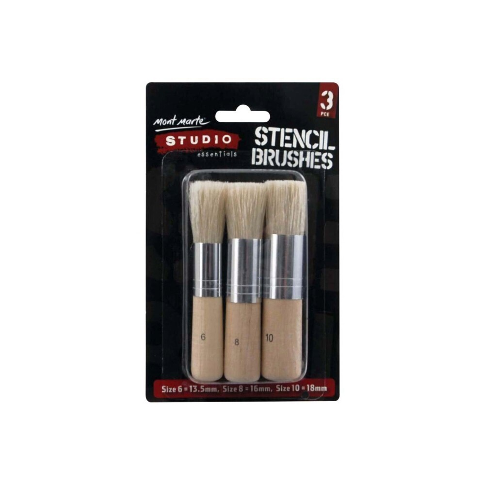 Mont Marte Studio Stencil Brushes PKT3