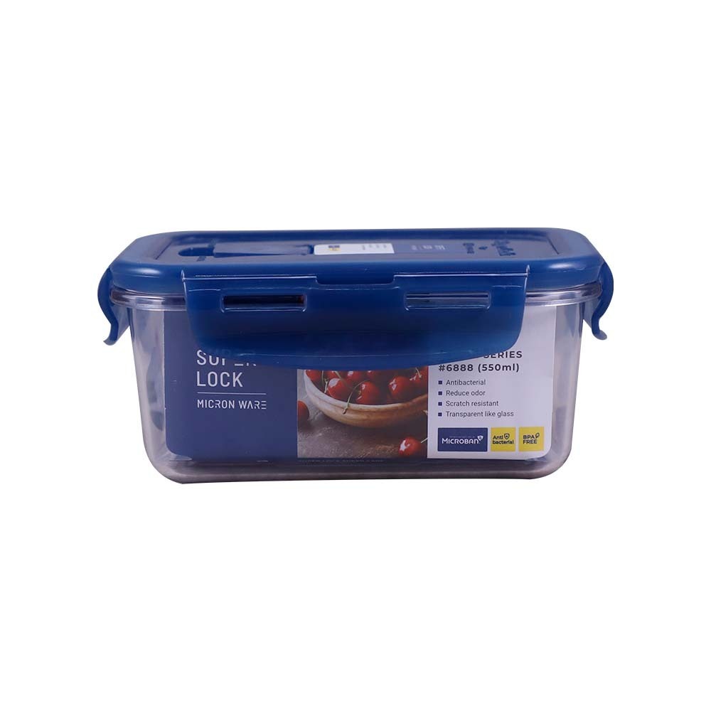 Super Lock Tritan Rectangle Food Container 0.55LTR No.6888