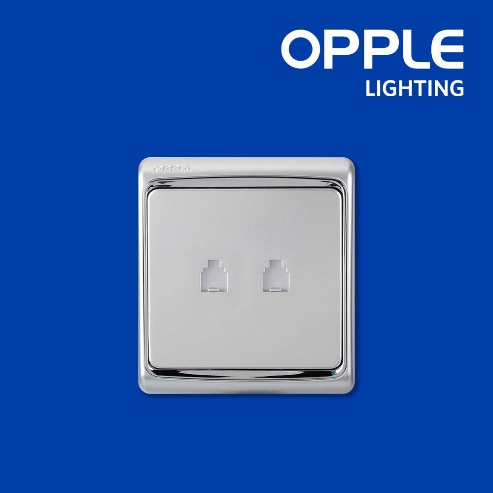 OPPLE OP-E06S6202-Y1-Phone Socket Twin Switch and Socket (OP-23-230)