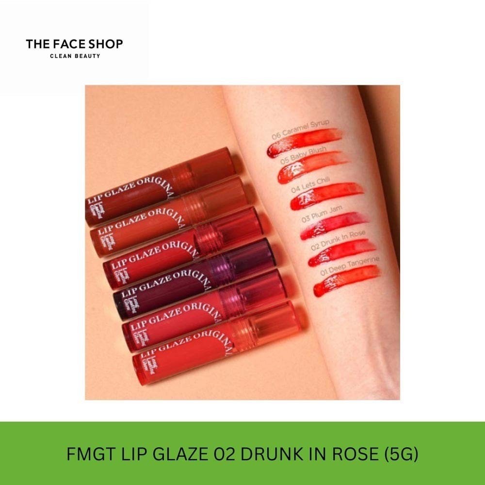 The Face Shop FMGT Lip Glaze 02 Drunk In Rose 8801051461718