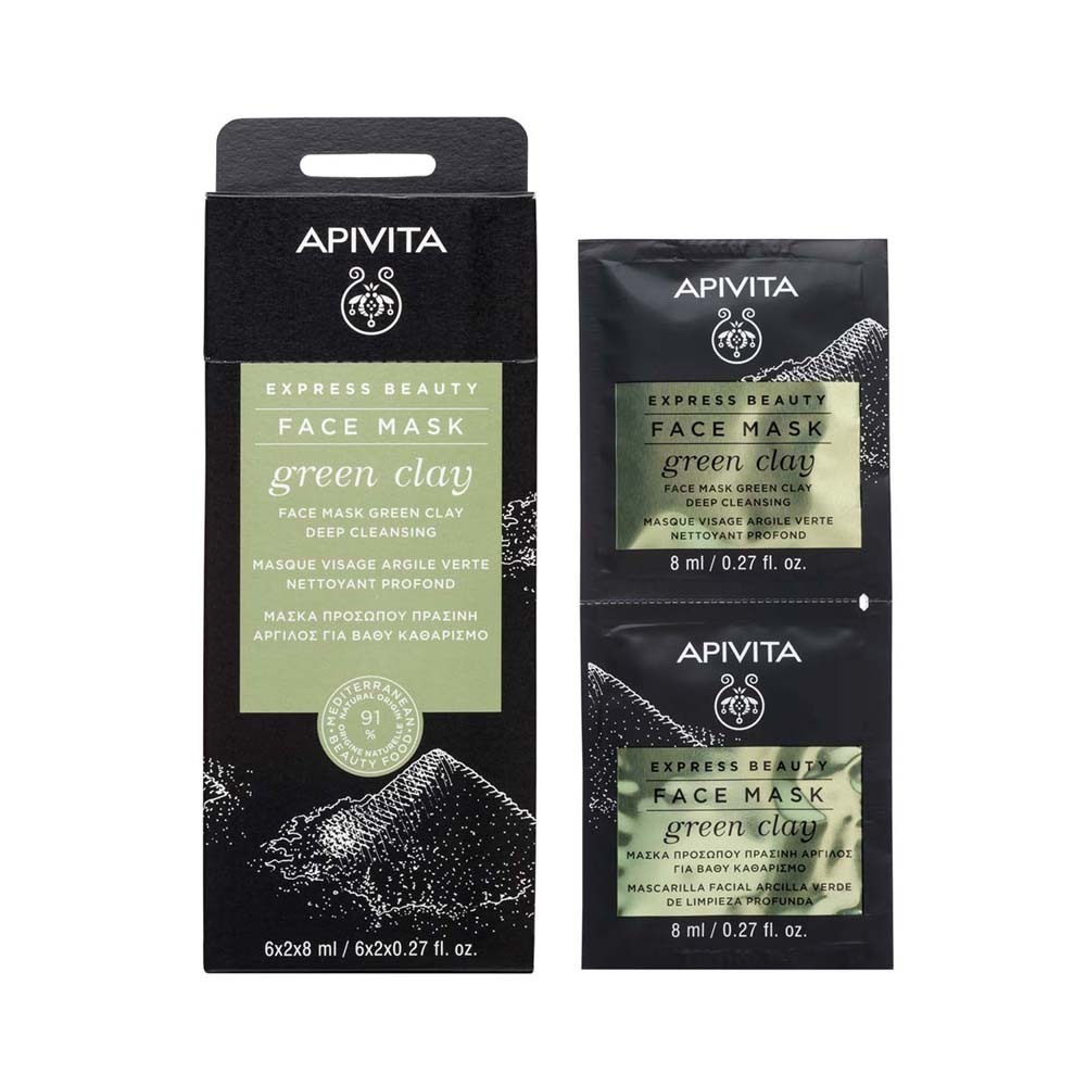 Apivita Face Mask Green Clay 2 x 8ML