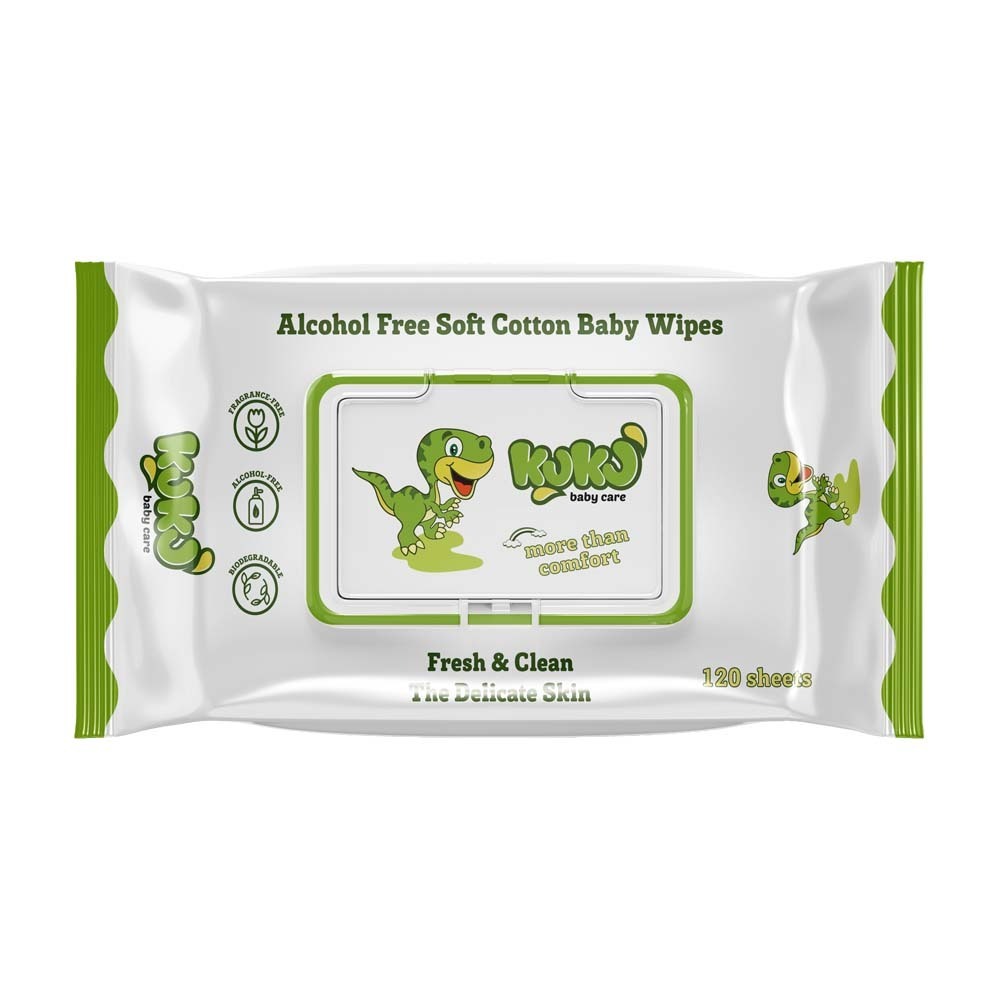 Ku Ku Baby Wipes Large Pack 120Sheets