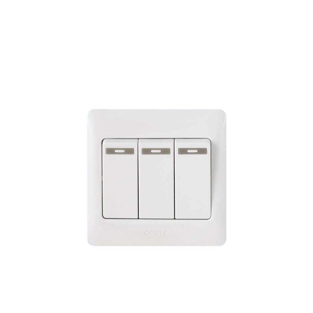 OPPLE OP-C011031A (C01, 3 gang 1 way) Switch and Socket (OP-20-005)