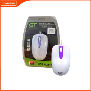 GTM-739 USB Optical Mouse L102 X W60 X H39MM (White+Gray) 082567