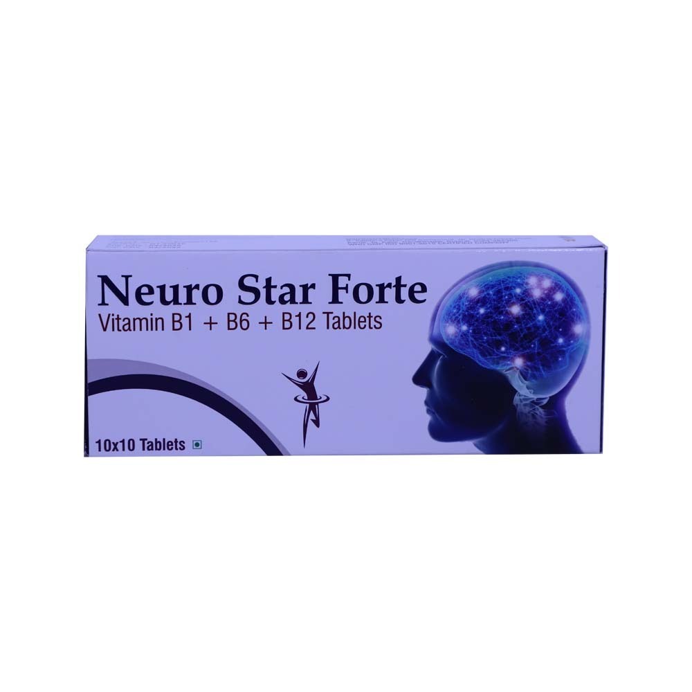 Neuro Star Forte Vitamin B1 And B6 And B12 Tablets 10PCS x 10
