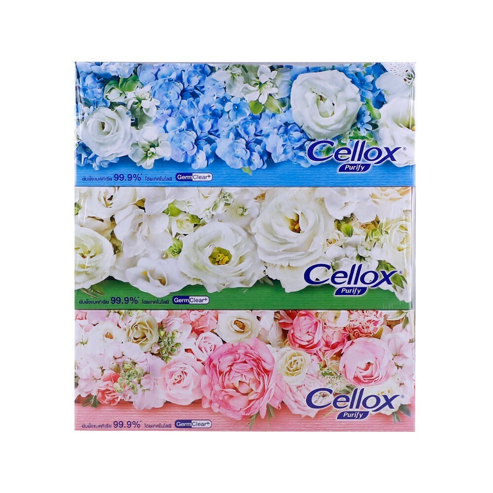 Cellox Sretsis Purify Facial Tissue Box 2P 3X150PCS